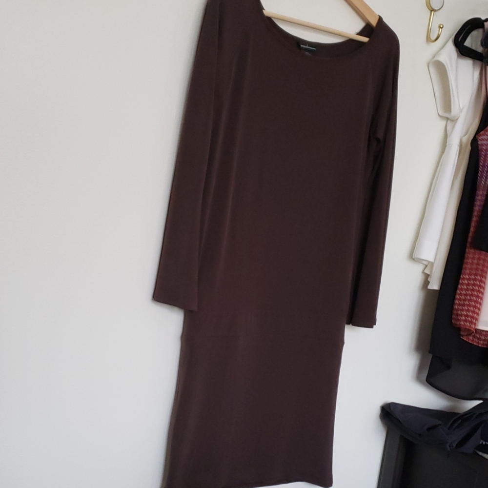 Drop waist brown dress!